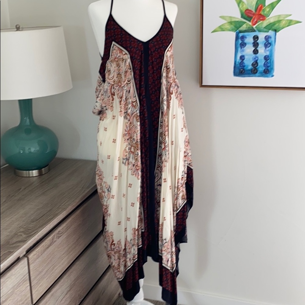 Paisley Draped Dress